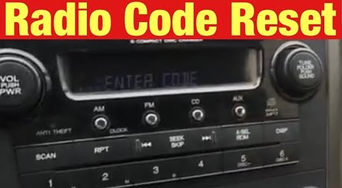 2007 Honda CRV Radio Code