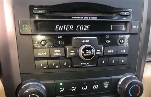 2008 Honda CRV Radio Code